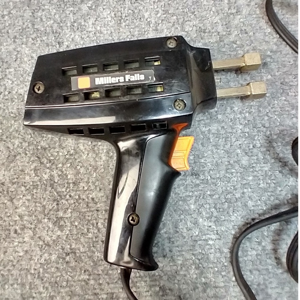 Millers Falls Soldering Gun G-992 Mod A Vintage 2.5 Amp 120V Black Orange Tool
